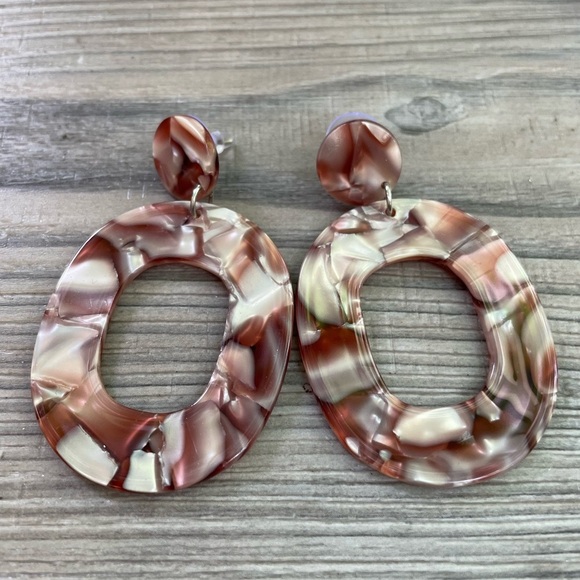 Free People Resin Drop Hoop Earrings - Picture 3 of 11